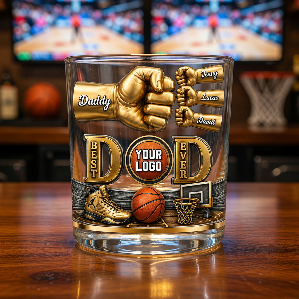 Sport Lover Dad 11oz Round Glass - Personalized Gifts 024naqn080626