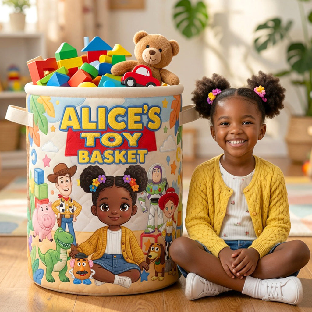 Lovely Characters Quilted Laundry Basket - Custom Photo Gifts 04natn090726