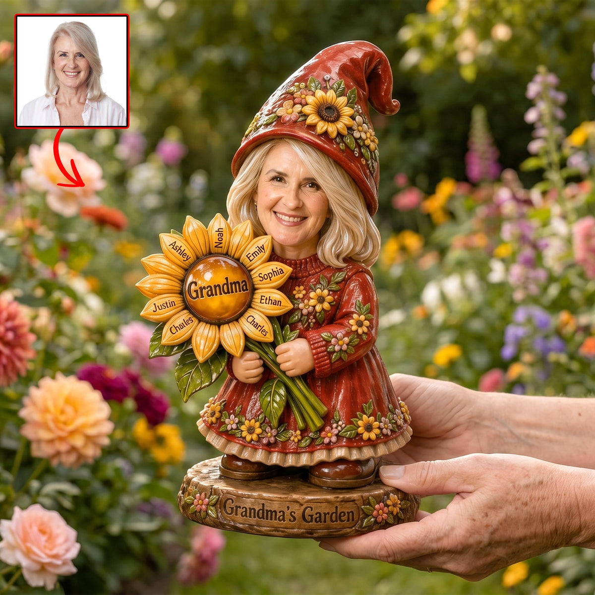 Gnome Grandma Acrylic Plaque - Custom Photo Gifts For Grandmas 01naqn230426