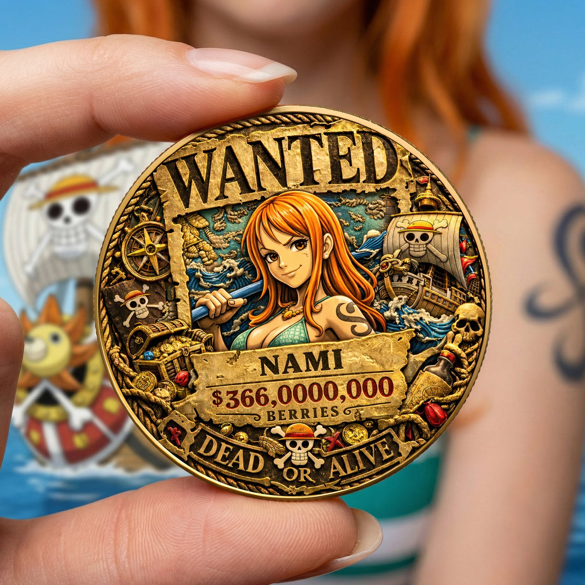 Sea Adventures Printed Metal Coin - Personalized Gifts 01toqn240326