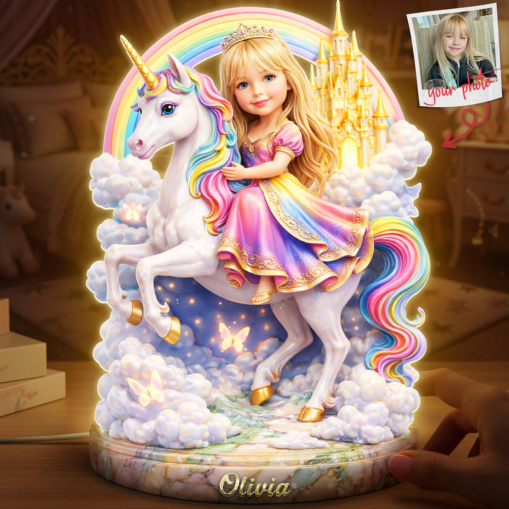 Little Princess Acrylic Light Box - Custom Photo Gifts For Kid Girl 03pgta240326