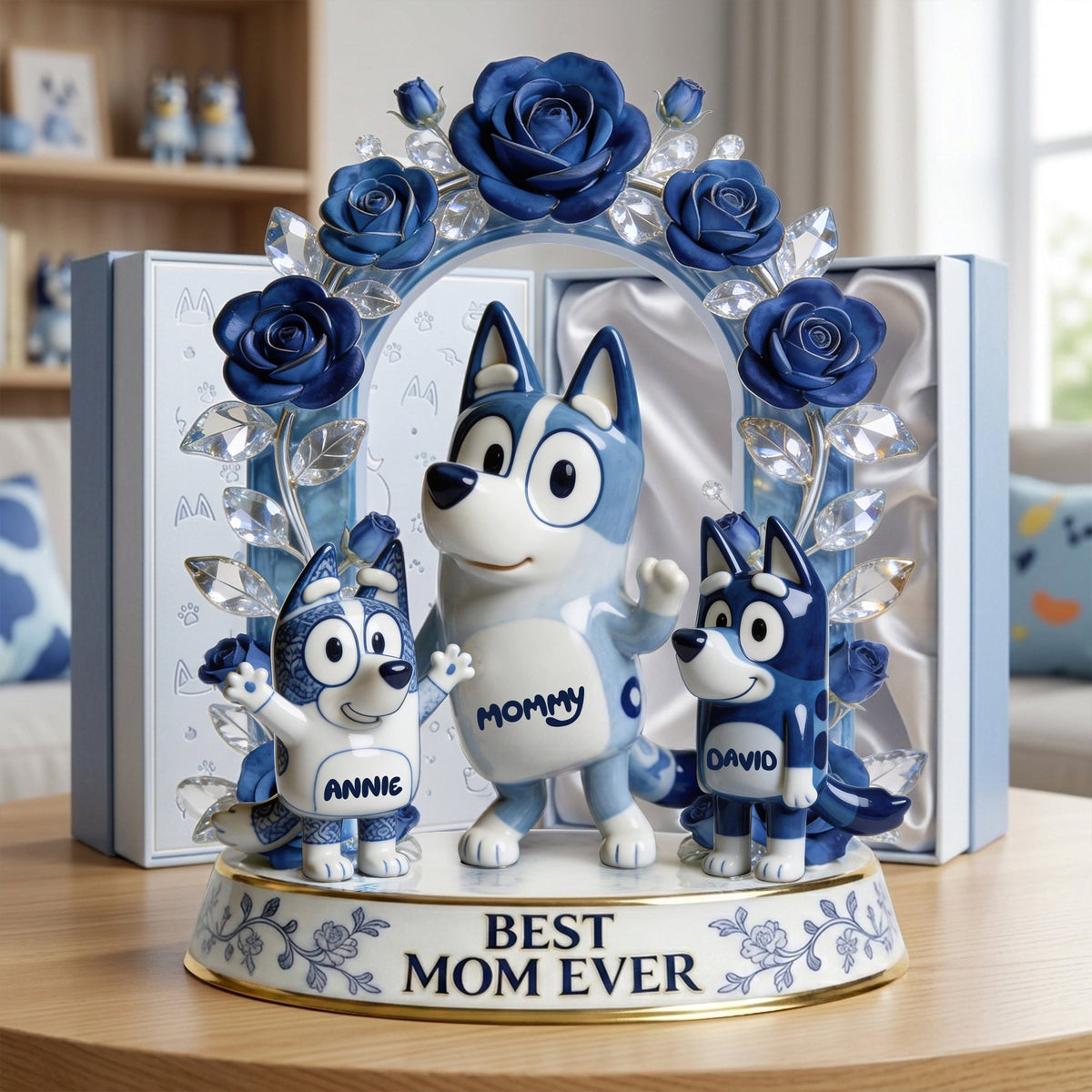 Best Mom Ever Toile De Jouy Acrylic Plaque - Personalized Gifts For Mothers 03pglu140426