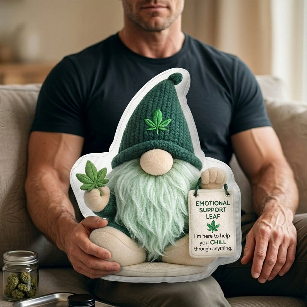 Funny Emotional Support Gnome Pillow  - Personalized Gifts For Smoking Lover Pillow 03TOLU270326