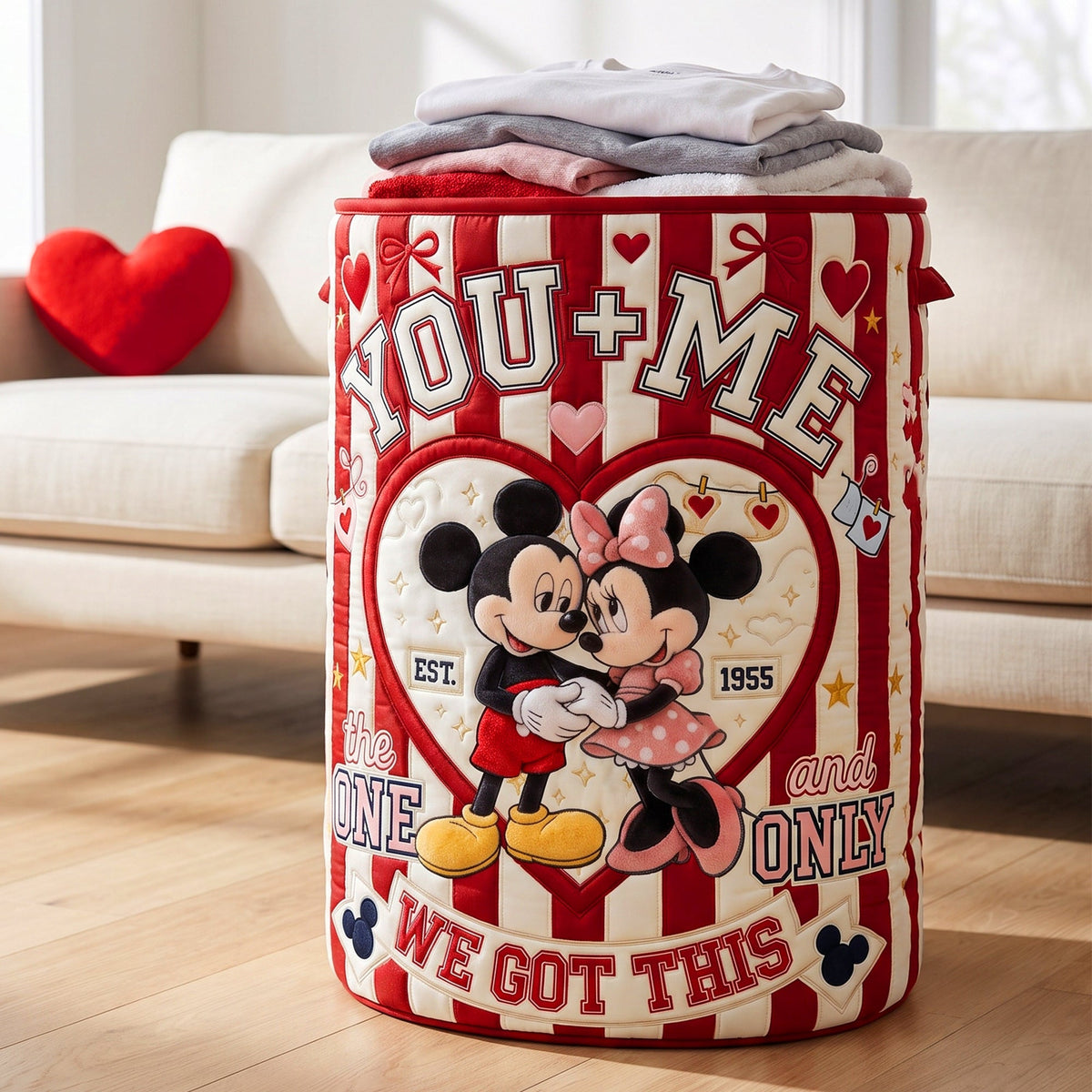 You And Me Laundry Basket - Personalized Gifts For Couple 02PAQN010726
