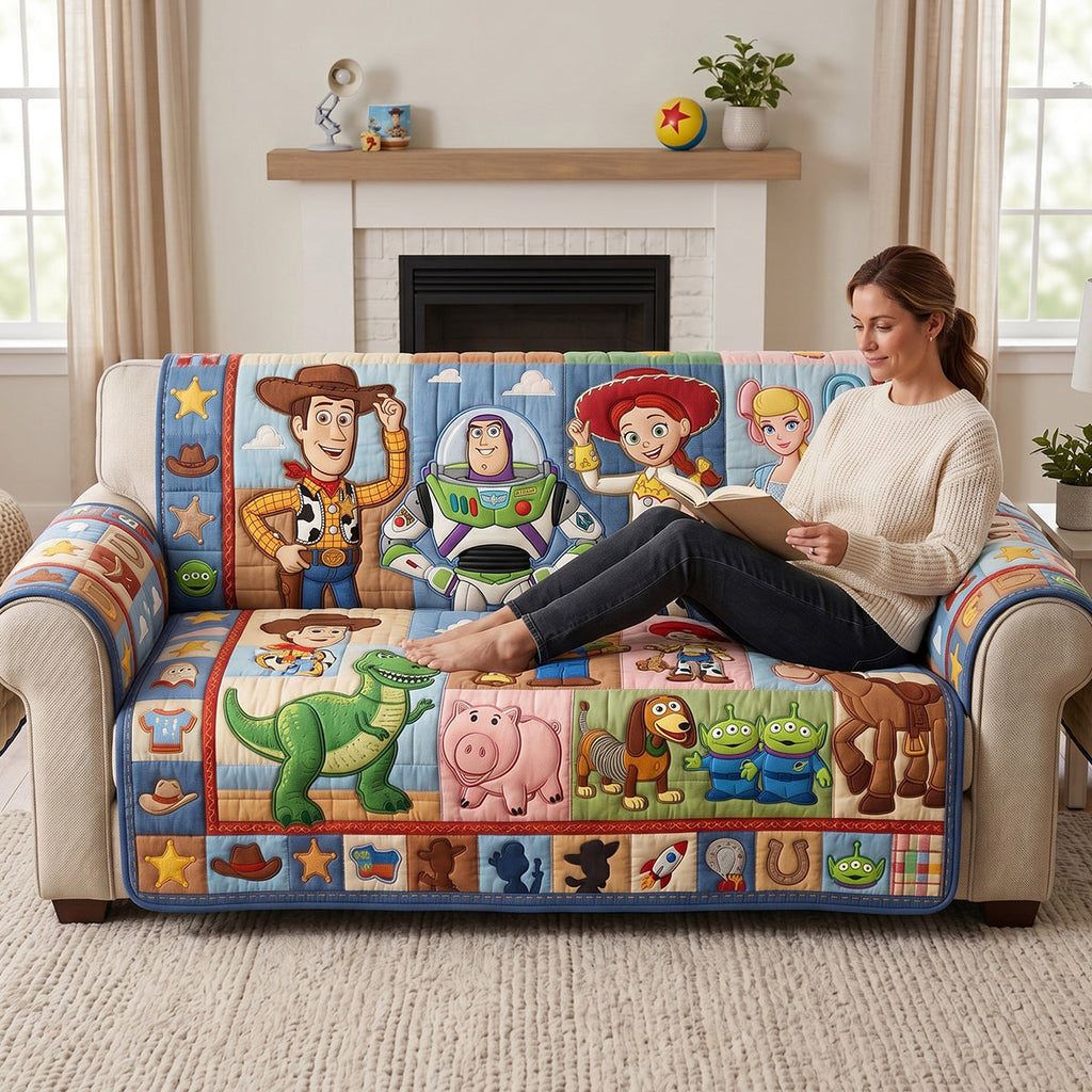 Fun Friends Quilted Sofa Cover Personalized Gifts For Friends 02HUTN230626