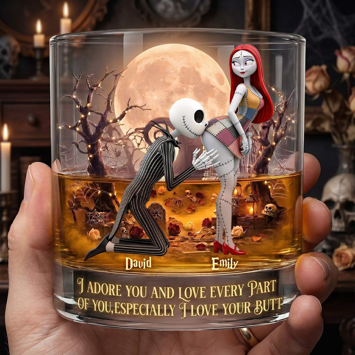 Funny Couple 11oz Round Glass - Personalized Gifts For Couple 03ohdh010626
