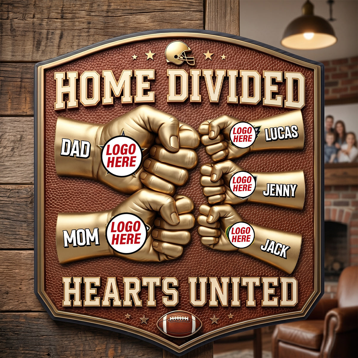 Sport Lover Family Cut Metal Sign - Personalized Gifts For Family Metal Sign 04NATN230626
