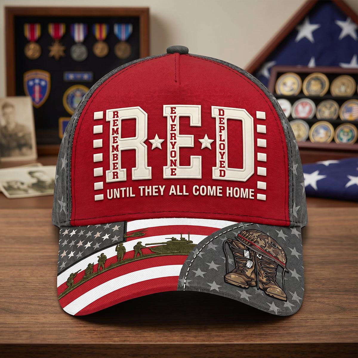 RED Remember Everyone Deployed Classic Cap - Personalized Gifts For Veteran Families 03qhtn260526