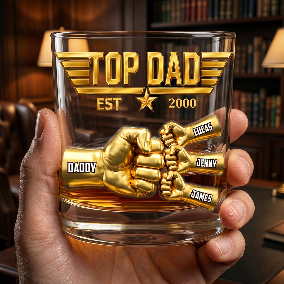 Fist Bump Pilot Glass Mug - Personalized Gifts For Dad 04OHTN210526