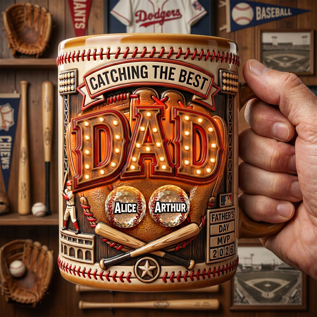 Baseball Dad MVP Coffee Mug - Personalized Gifts For Dad 03padh110526