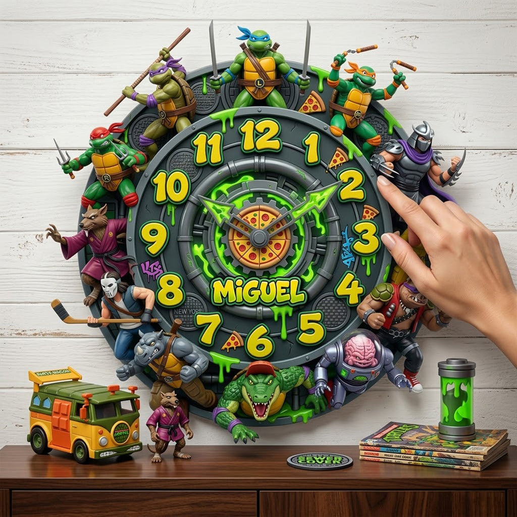 Retro Street Heroes Wall Clock - Personalized Gifts For Hero Lover Acrylic Hanging Wall Clock 06NATN130326