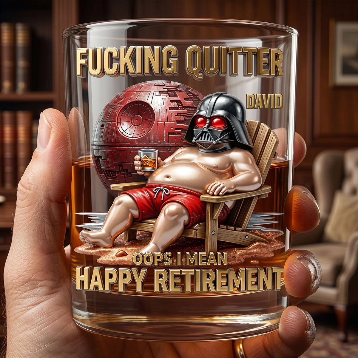 Retirement Mode Activated Round Glass - Gift for Retirees 011hutn080626