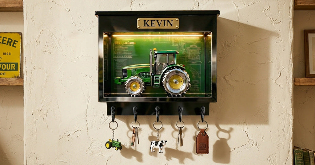 Tractor Acrylic Key Hanger - Personalized Gifts For Tractor Lover Key Hanger 051TGMG130126