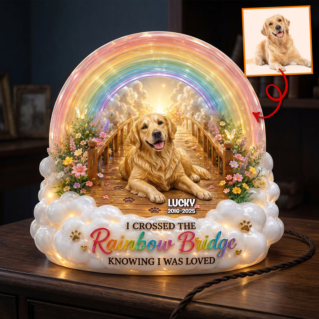 Memorial Heaven Dog Acrylic Lightbox - Custom Photo Gifts For Dog Lovers 03natn050626