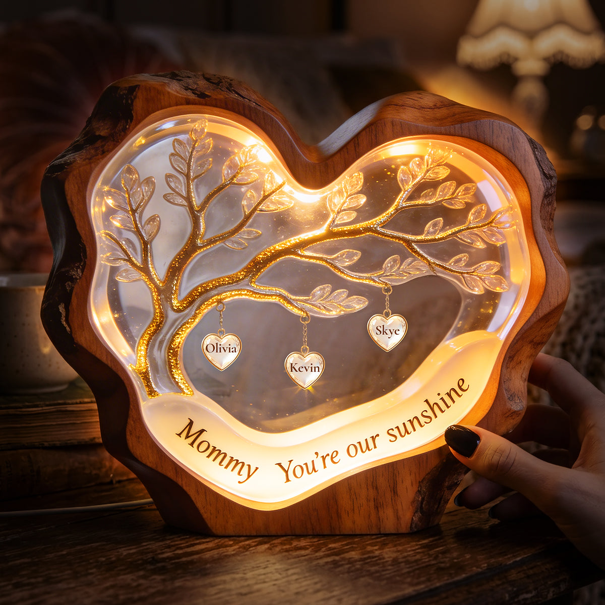 Sweet Little Love Heart Light Box - Personalized Gifts For Mom 02PATA100426