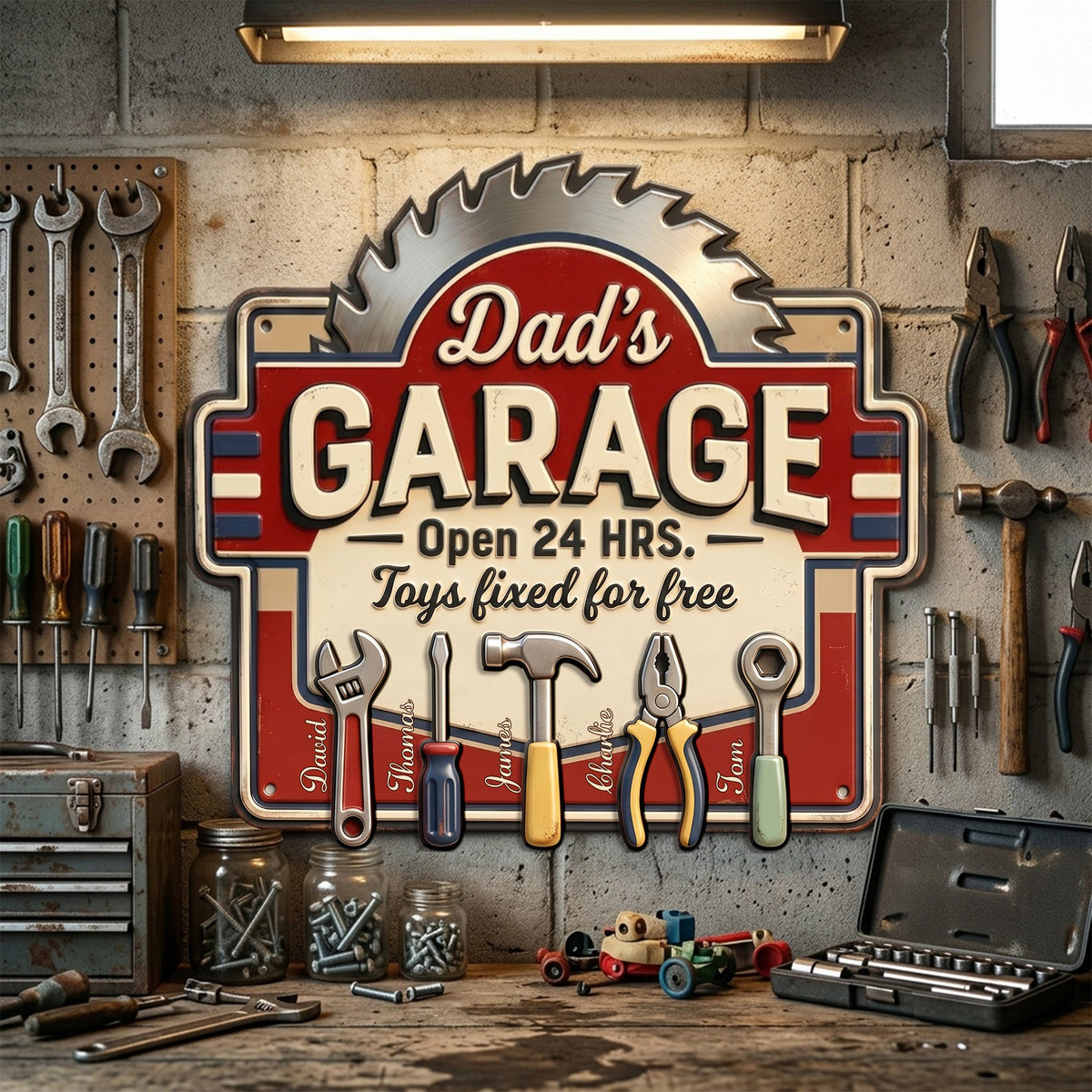 Dad's Garage - Cut Metal Sign - Personalized Gifts For Dad 01NALU250526