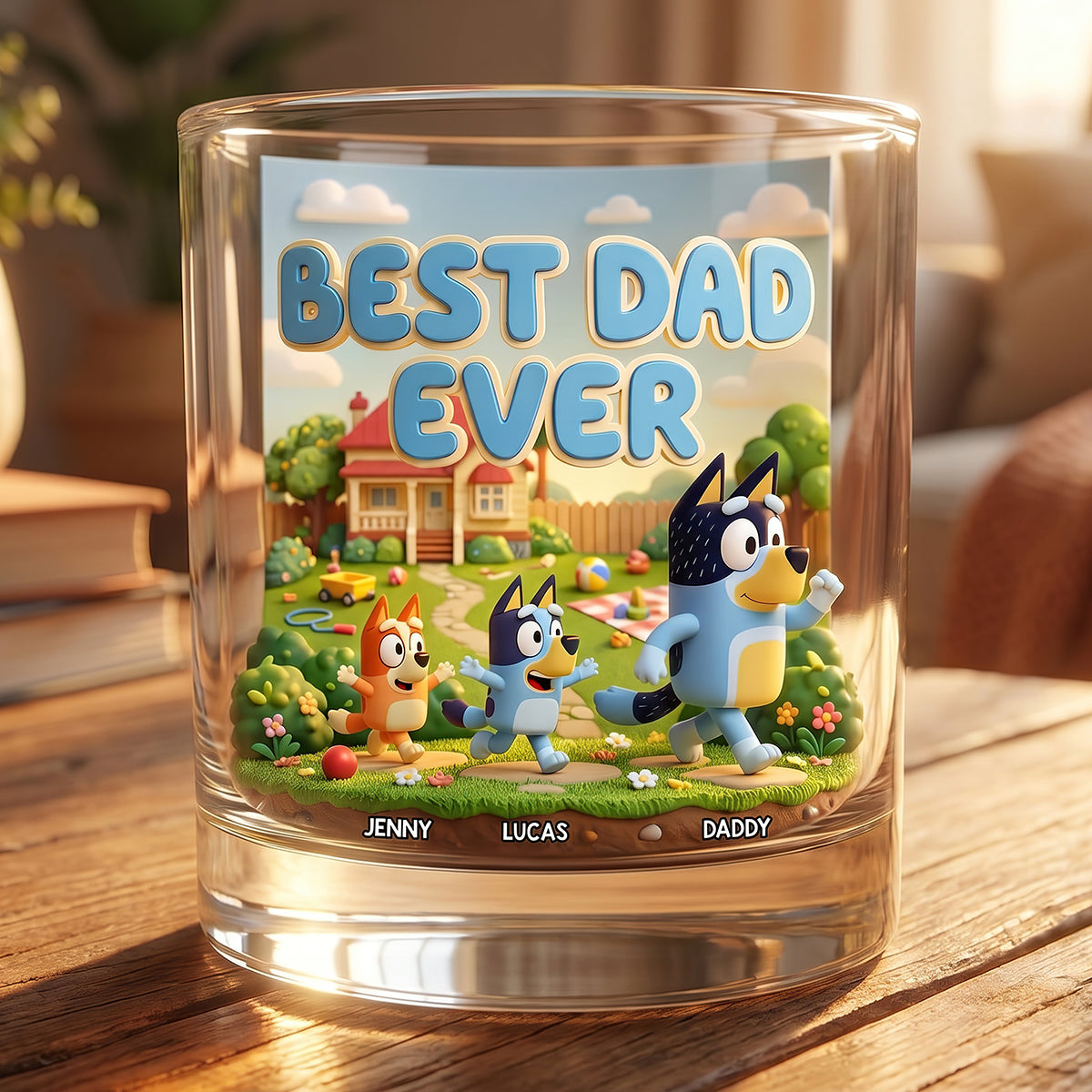 Best Dad Ever Glass Mug - Personalized Gifts For Dad 01NADT200526