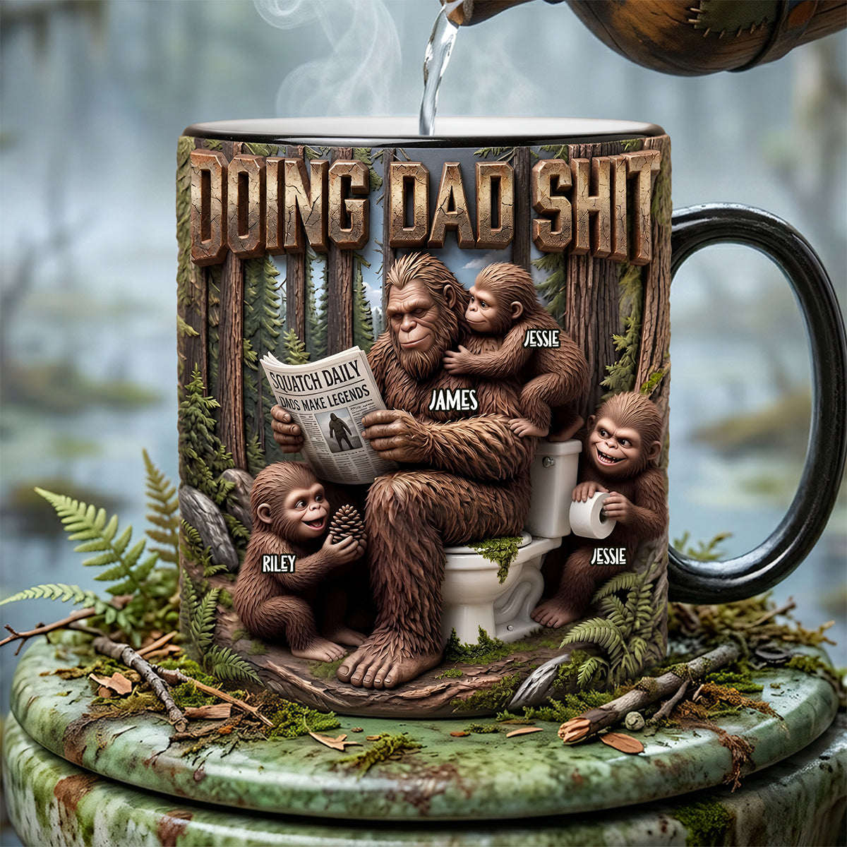 Funny Squatch Dad Magic Coffee Mug - Personalized Gifts For Dad 02tyta060526