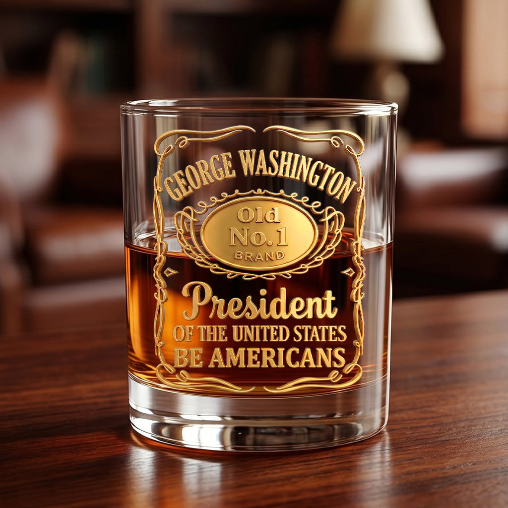 Vintage Style Round Glass - Personalized Patriotic Keepsake Gift 02HUTN030626