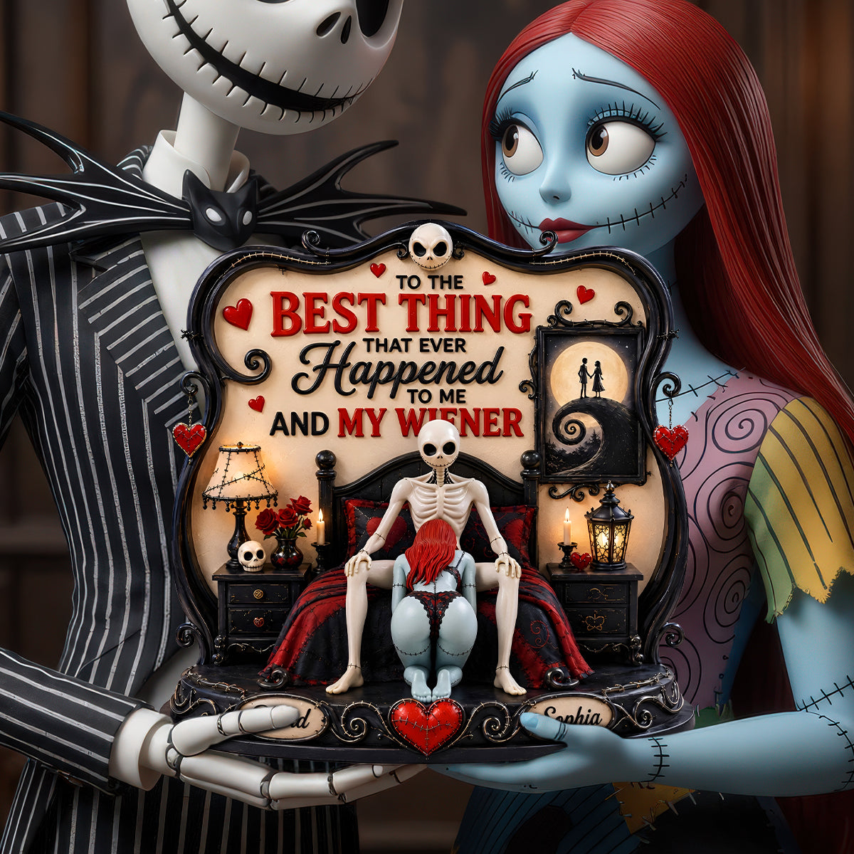 Naughty Spooky Couple Acrylic Plaque - Personalized Gifts For Couple 05tydh260526