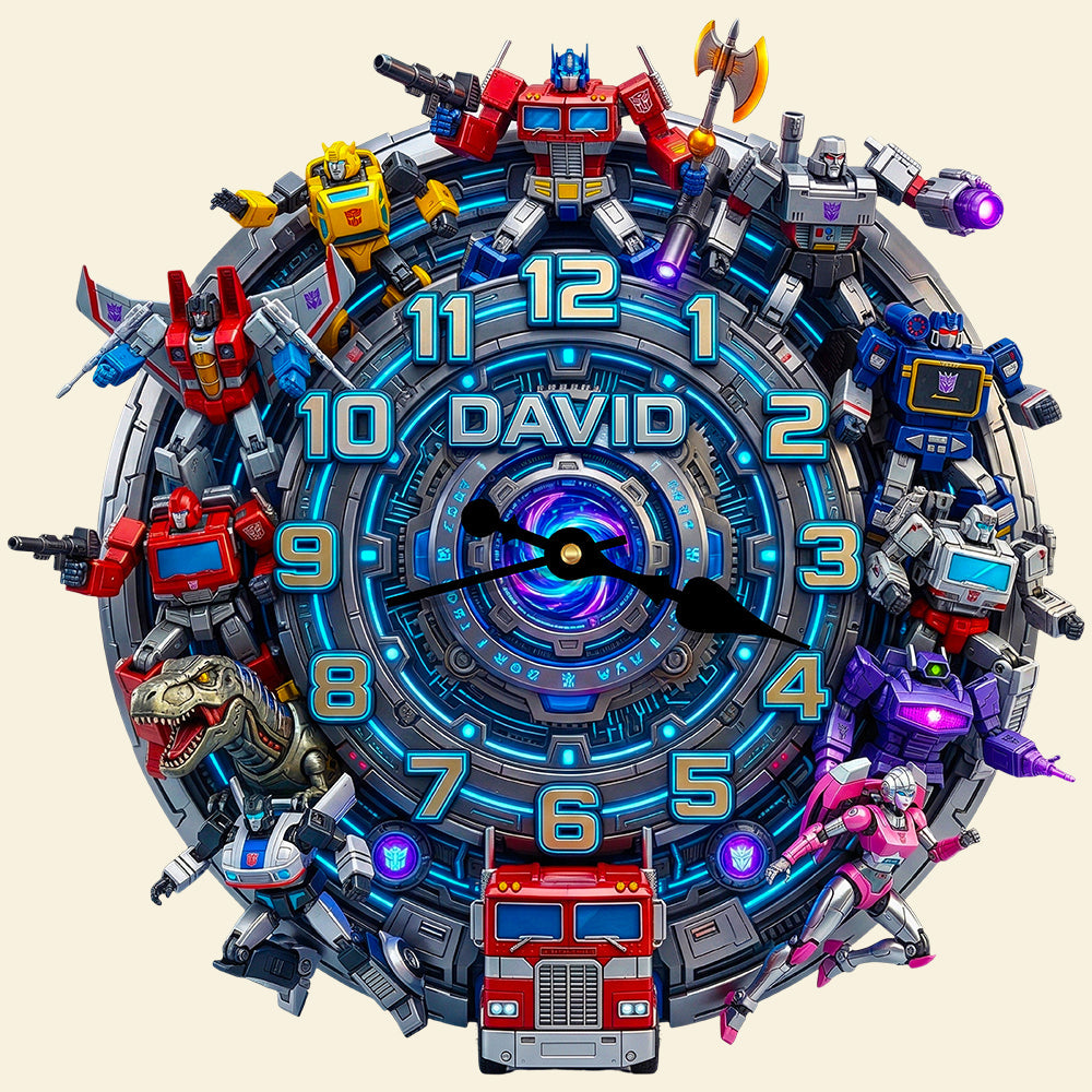Futuristic Warrior Acrylic Hanging Wall Clock - Personalized Gifts 02nadt310326