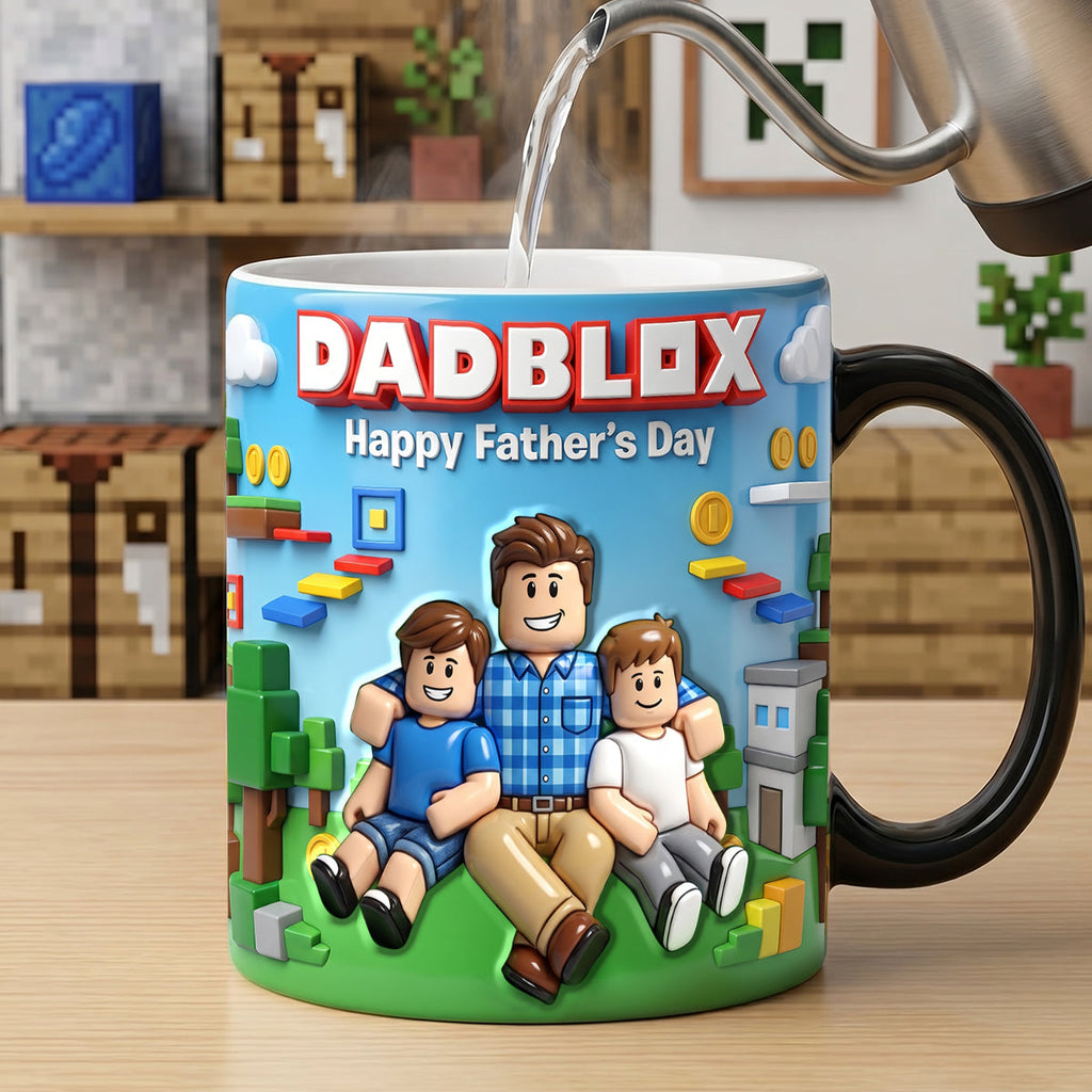 Custom Photo Block Game Dad Magic Coffee Mug - Personalized Gifts For Father's Day Magic Mug 03NATN150526