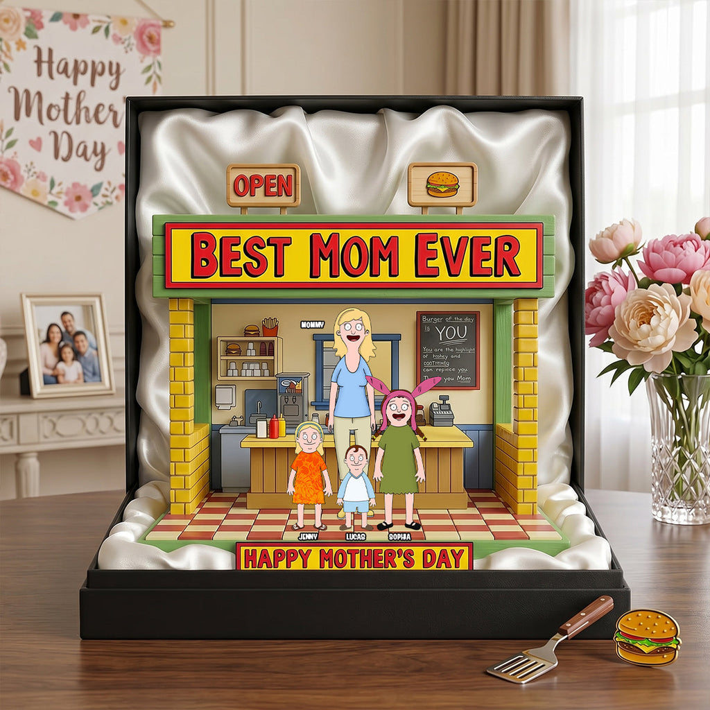 Best Mom Ever Acrylic Plaque - Personalized Gifts For Mothers 02hutn180426