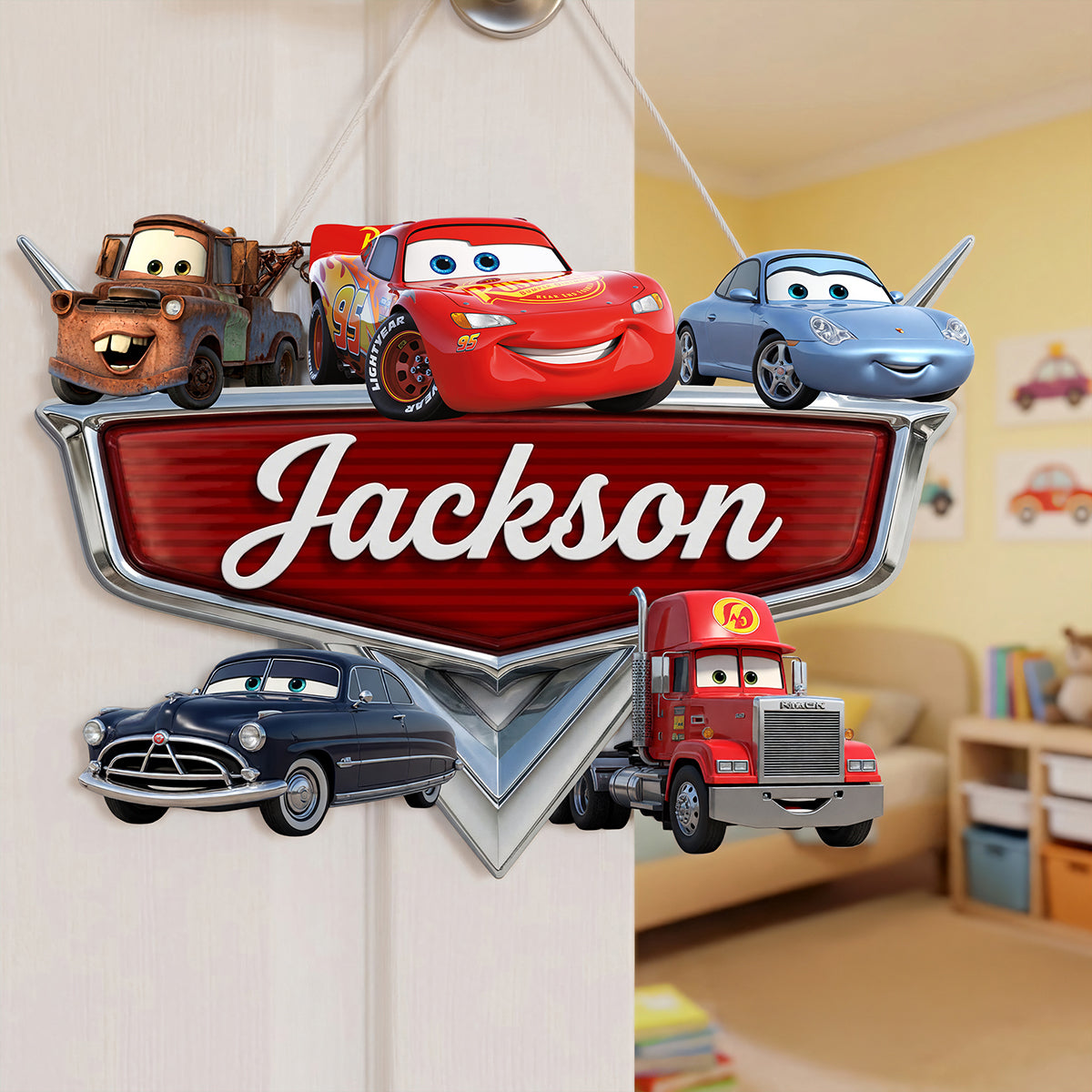 Racing Crew Acrylic Sign - Personalized Gifts For Kids 01nata250626