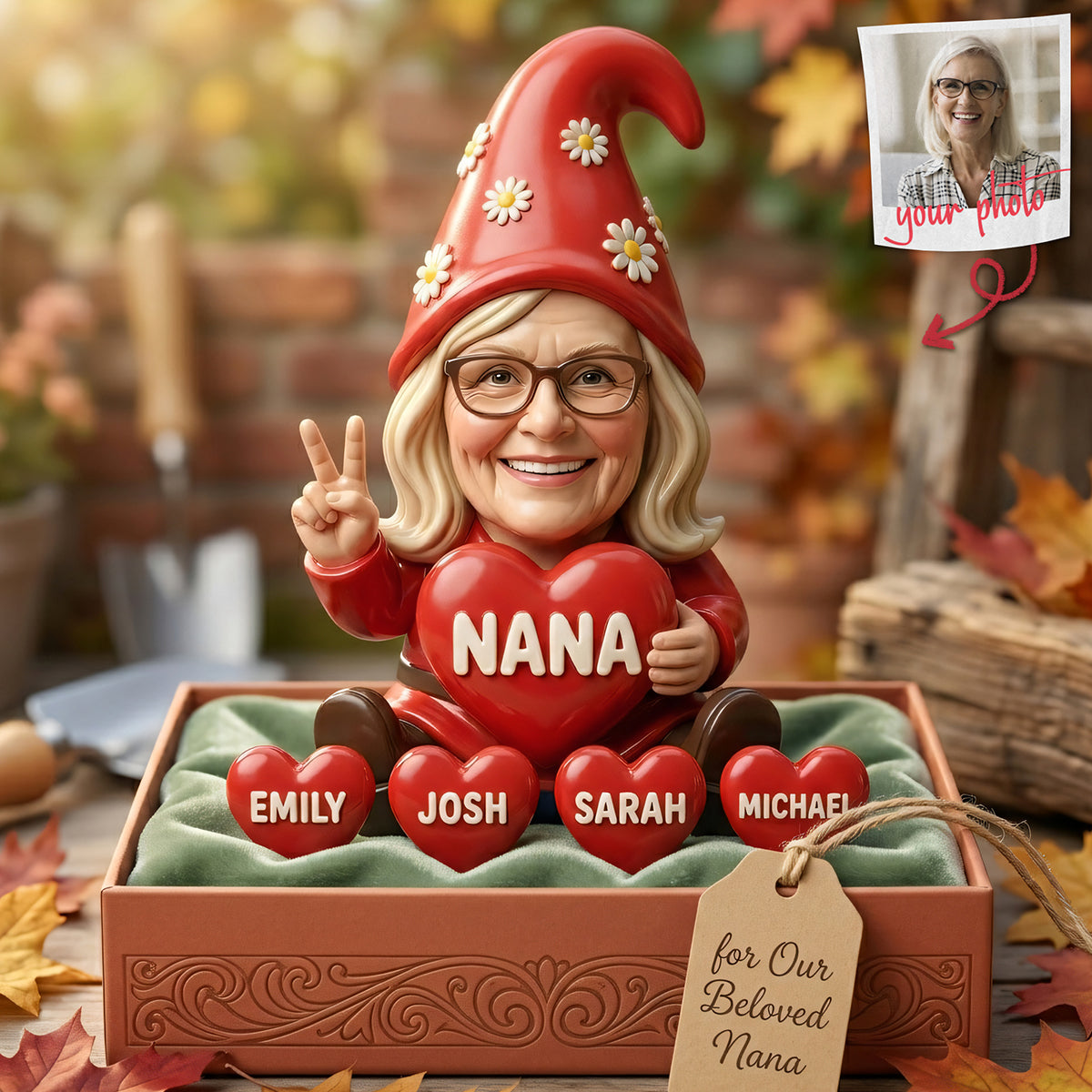 Gnome Nana Acrylic Plaque - Custom Photo Gifts For Grandmas 02nata060426