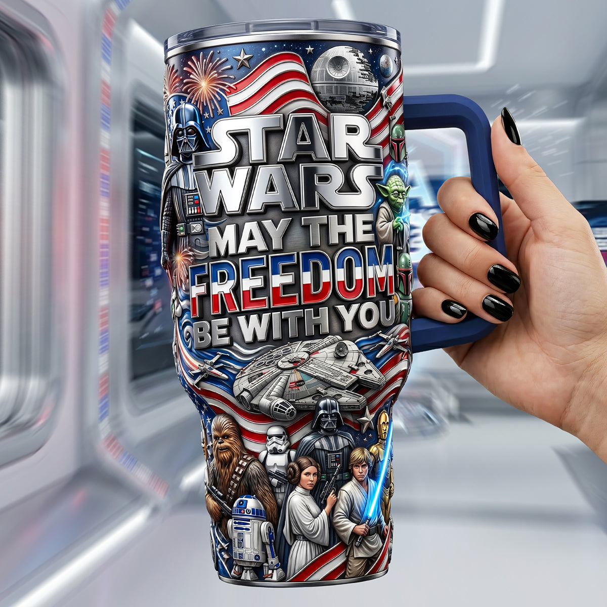 Freedom With You 40oz Tumbler  - Personalized Gifts For Patriots 03pata110626
