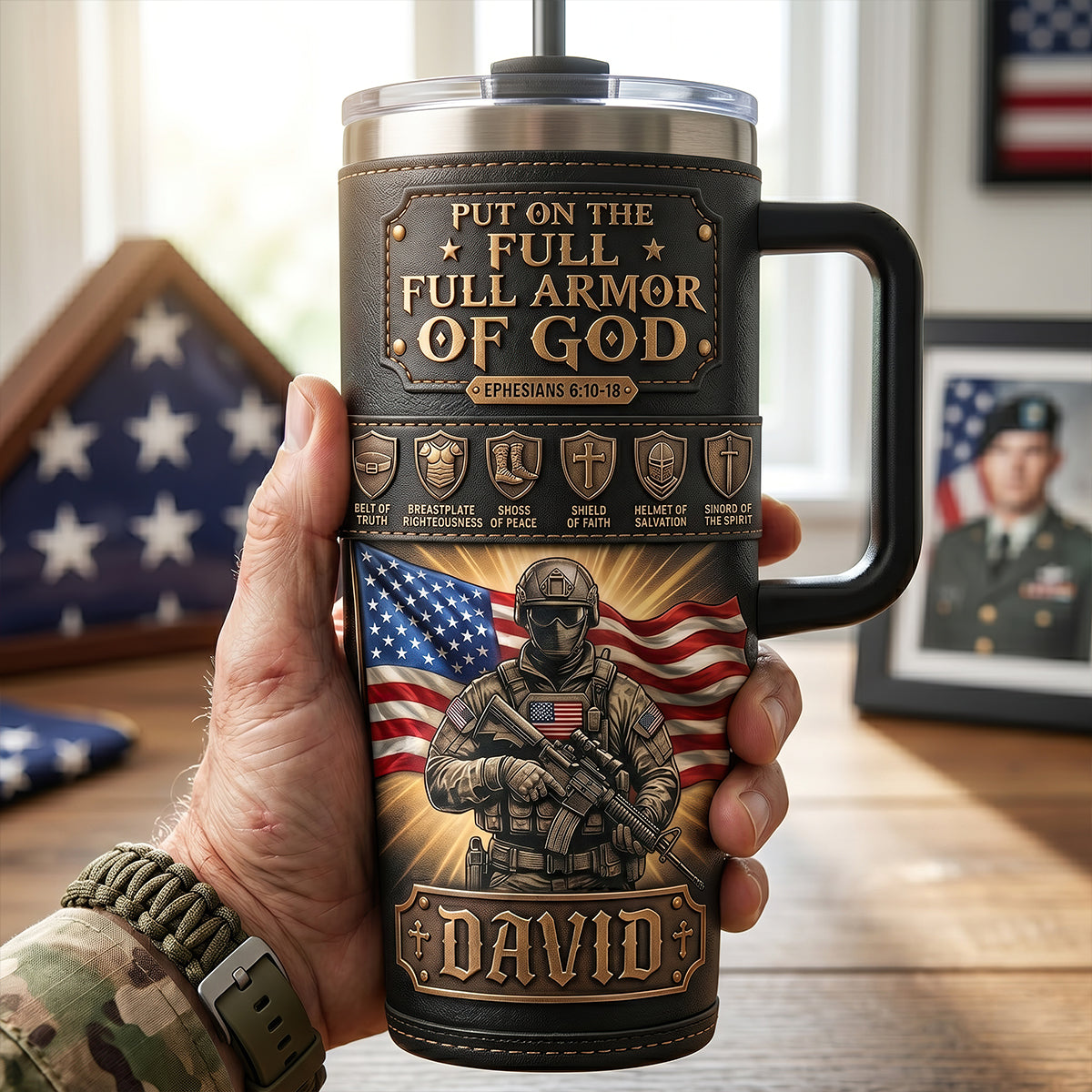 USA Armor Of God Tumbler - Personalized Gifts For Patriots 06PADT300526