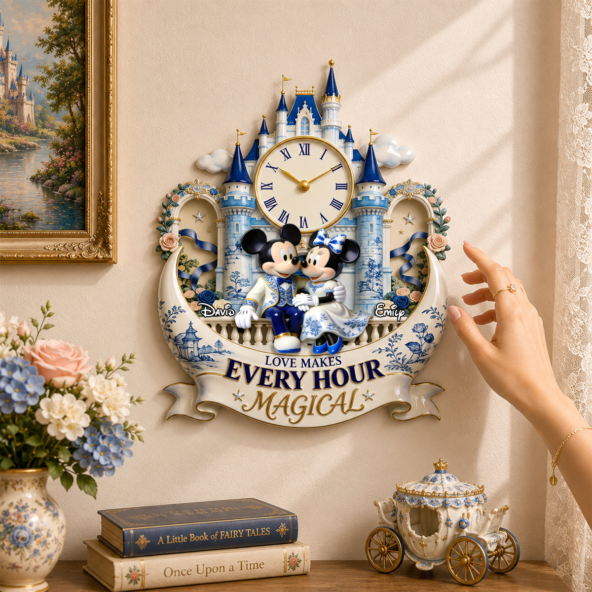 Sweetheart Couple Hanging Wall Clock - Personalized Gift For Couples 02PGDH140726