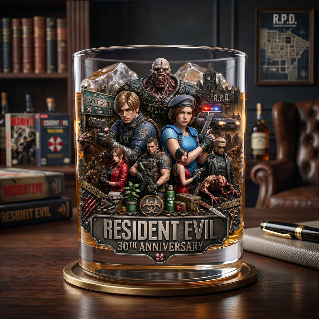 30 Years of Survival Round Glass - Personalized Gifts 04tytn220626