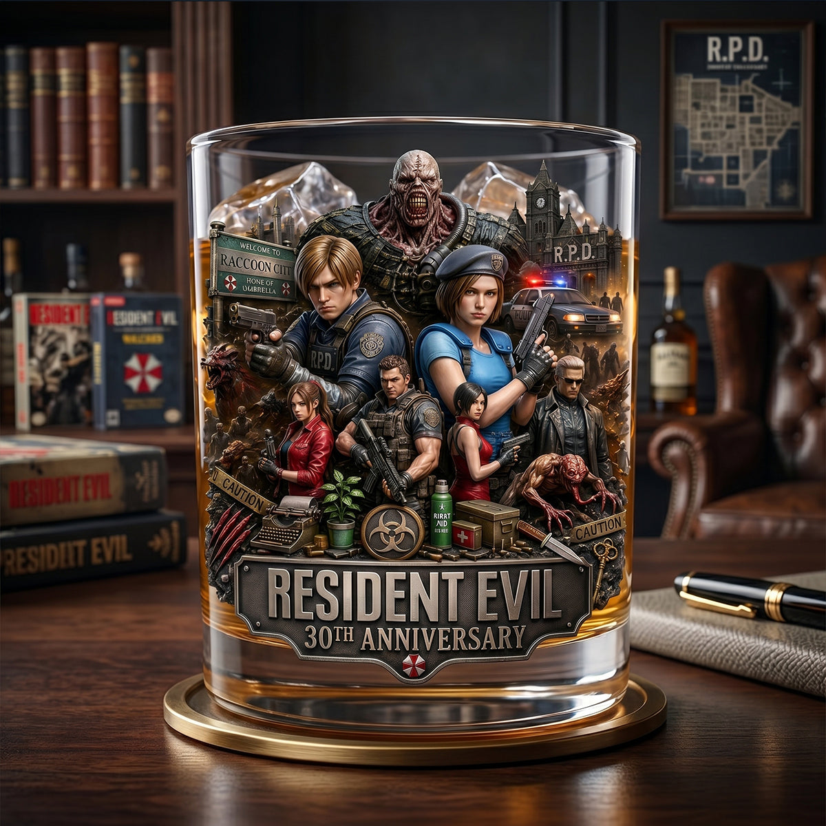 30 Years of Survival Round Glass - Personalized Gifts 04tytn220626