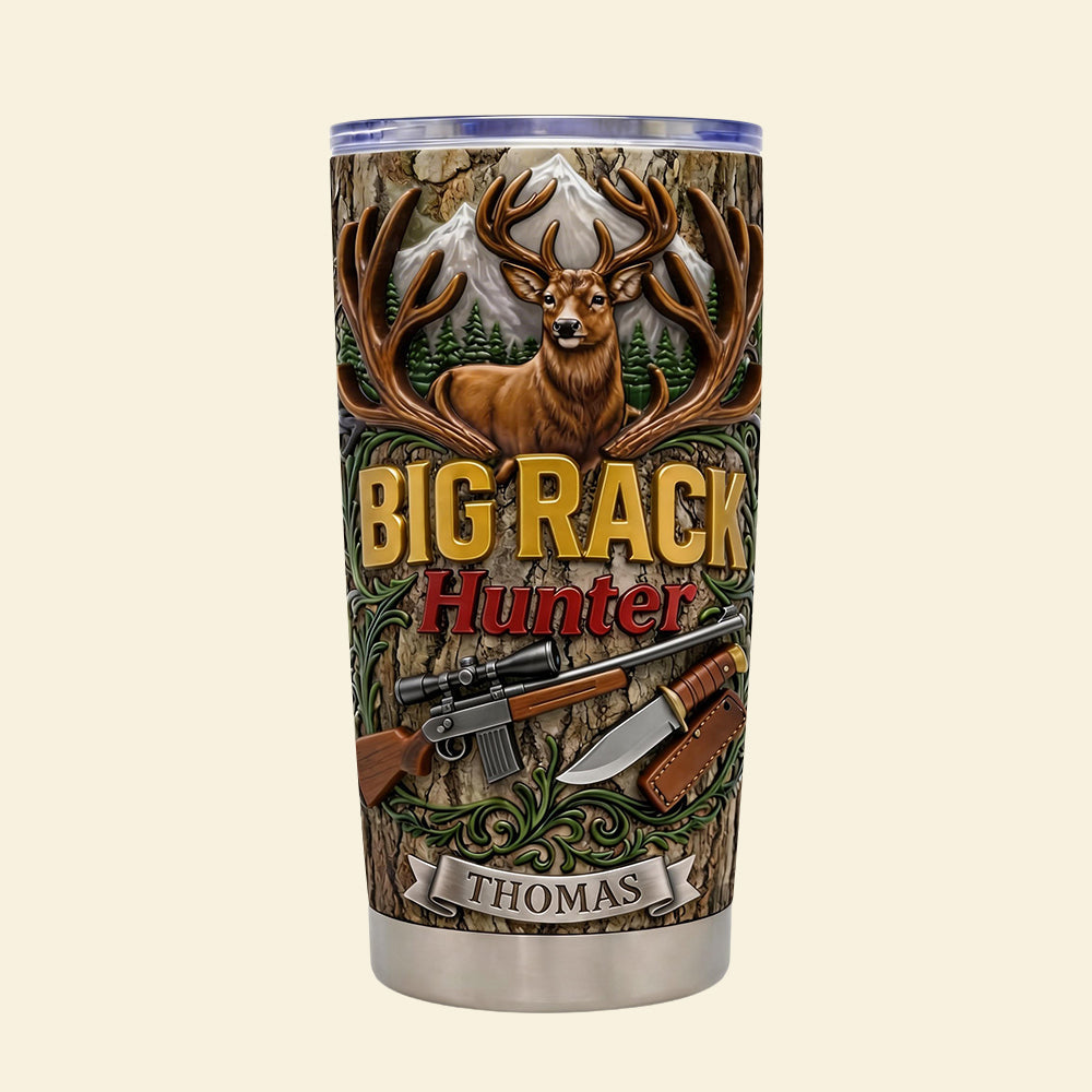 Big Rack Hunter Tumbler - Personalized Gifts For Hunters 01tydt120326