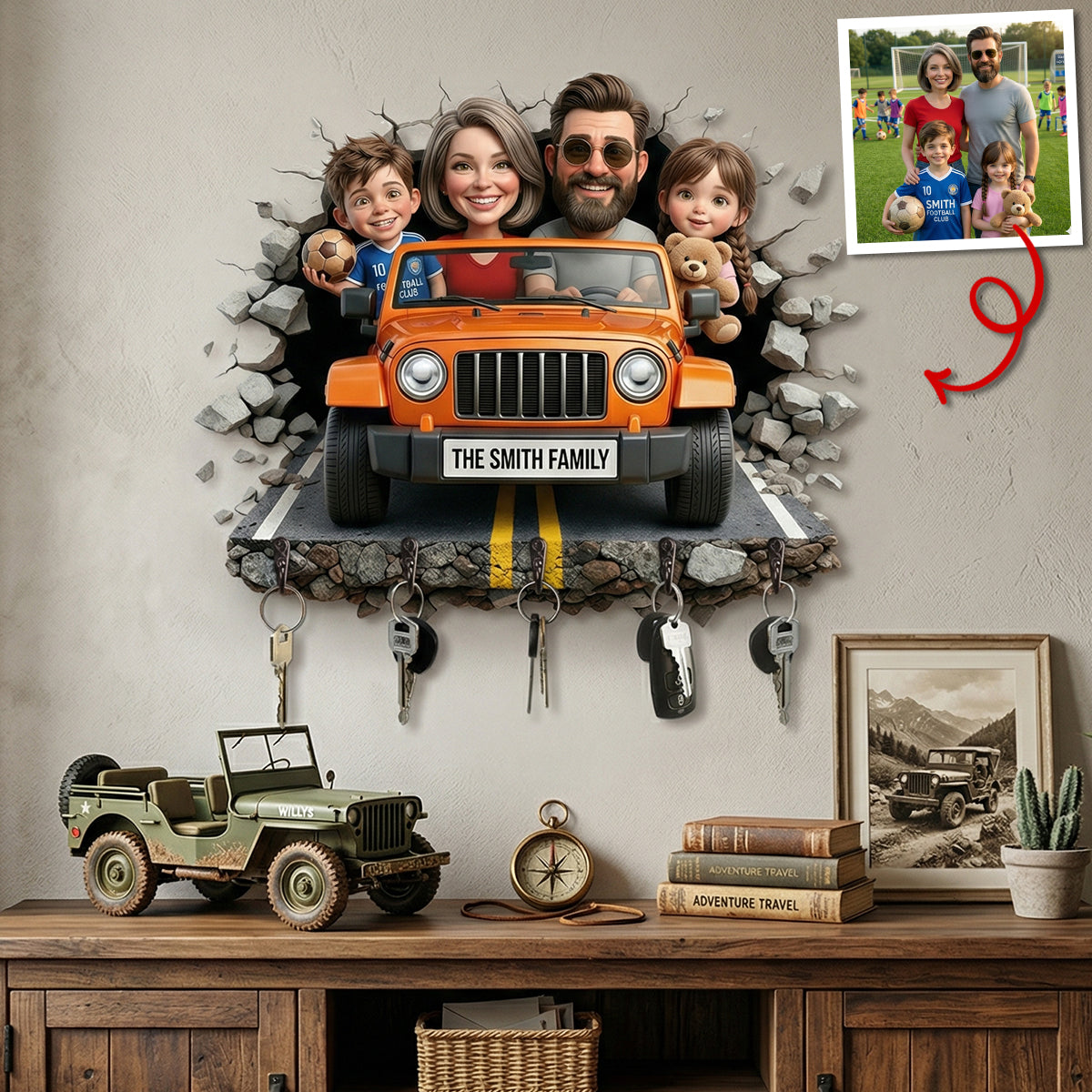 Driving Roadway Acrylic Key Hanger - Custom Photo Gifts For Family Key Hanger 03TYTN300326