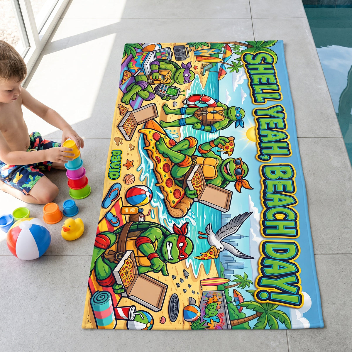 Shell Yeah, Beach Day Beach Towel - Personalized Gifts 04tyqn160726