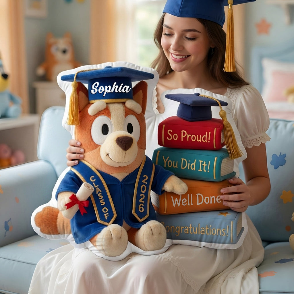 Congrats Graduate Shaped Pillow - Personalized Gift For Graduation 01PALU130526