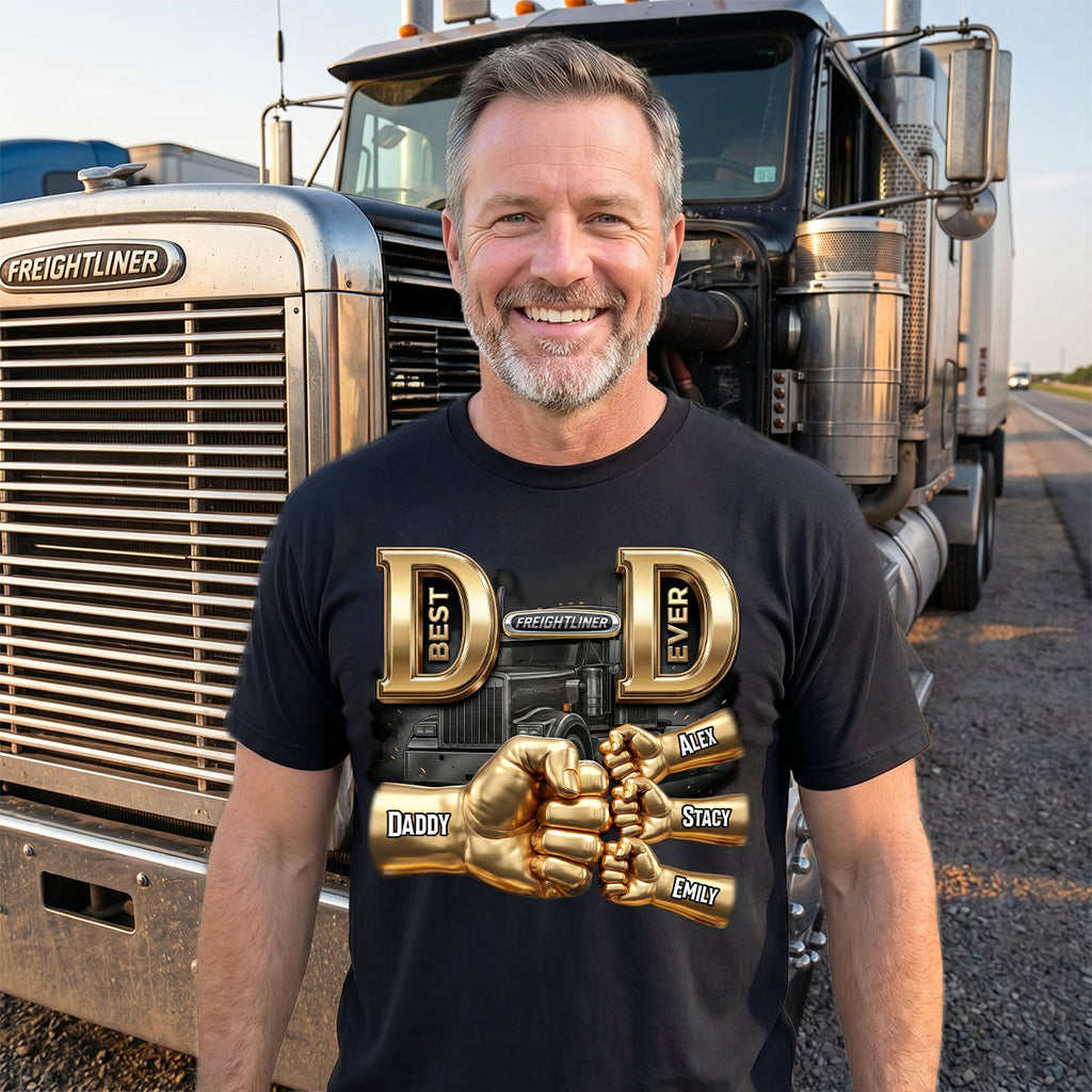 Best Dad Ever Trucker Shirt - Personalized Gifts For Dad 03nadh220526