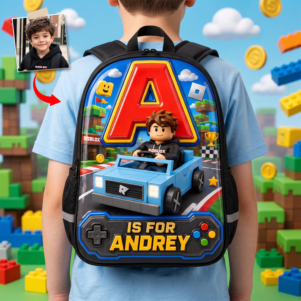 Racing To Back To School Day Shool Bag - Custom Photo Gifts For Kids 05qhdh080726