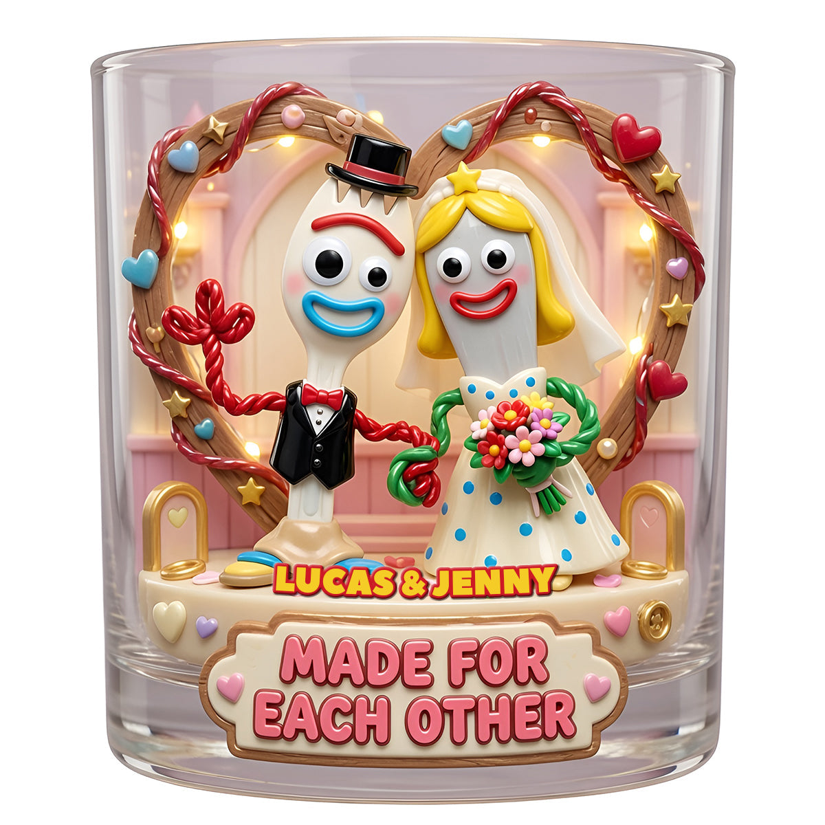 Forever Together Round Glass - Personalized Gifts For Couple 03TYDT240626
