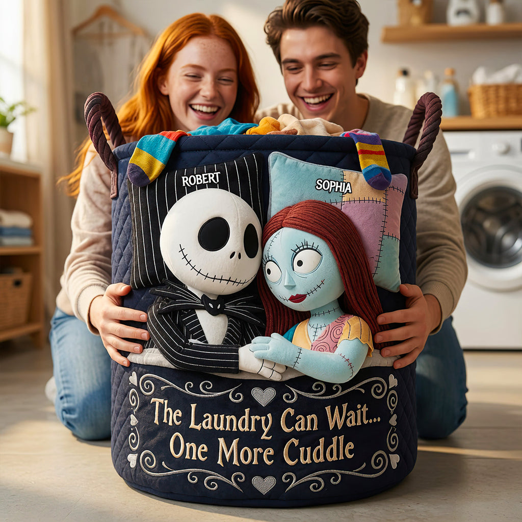 One More Cuddle Quilted Laundry Basket - Personalized Gifts For Couple 01OHDT130726