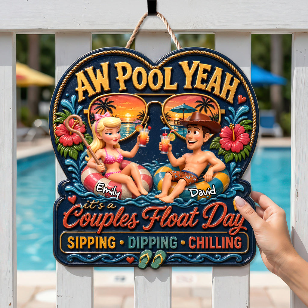 Couples Float Day Metal Sign - Personalized Gifts For Couples 05padh190626