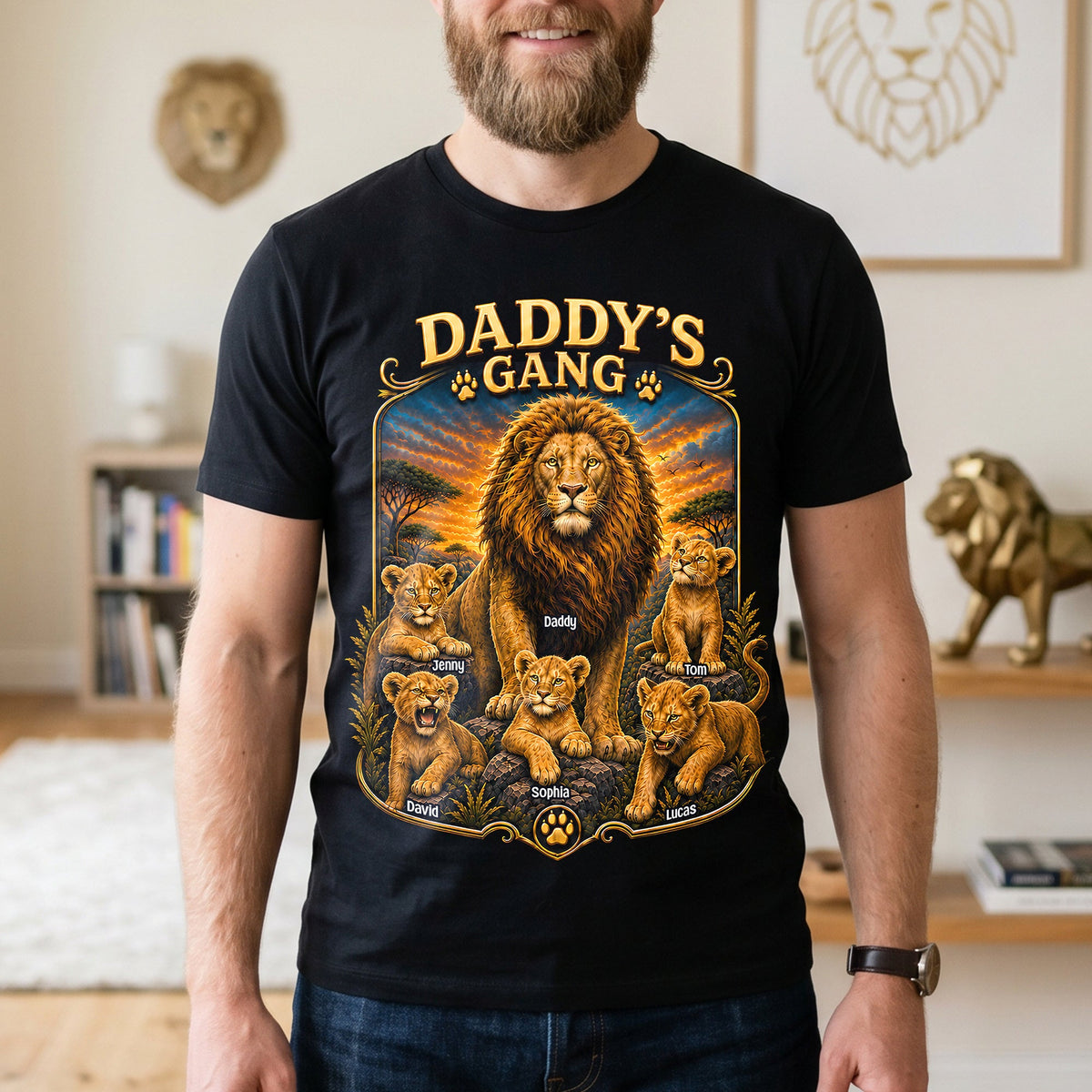Daddy's Gang Shirt - Personalized Gifts For Dads 05totn060526