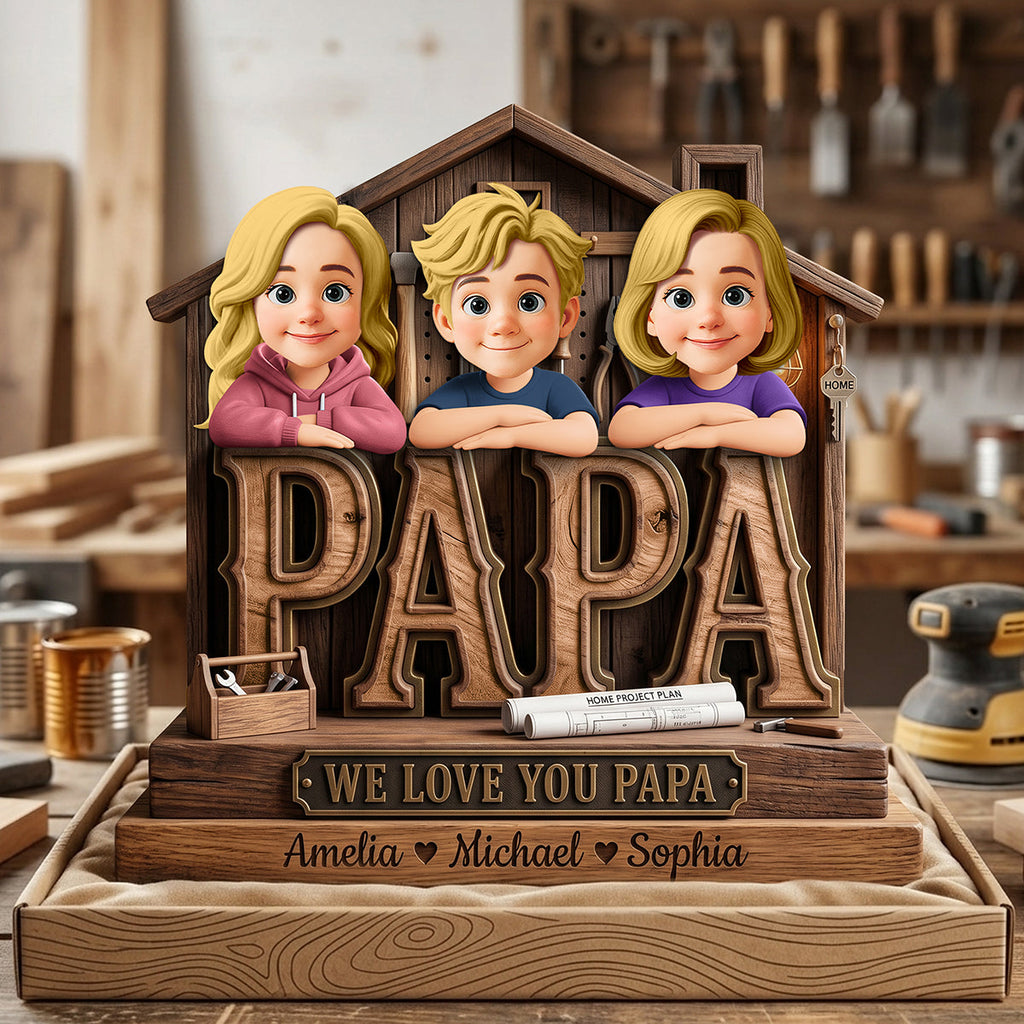 Papa Home Tools Acrylic Plaque - Personalized Gifts For Dads 01pata060526