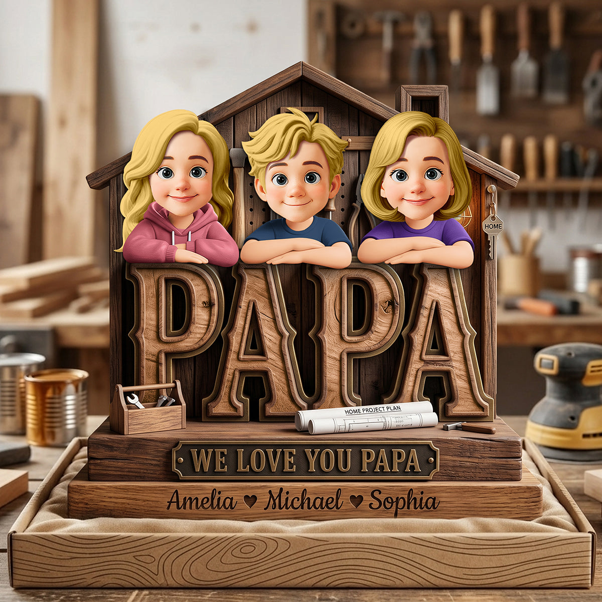 Papa Home Tools Acrylic Plaque - Personalized Gifts For Dads 01pata060526