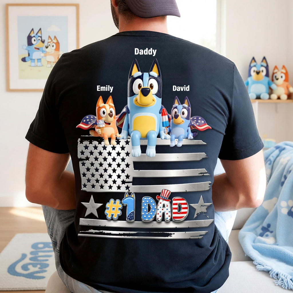 American Dog Dad Shirt - Personalized Gifts For Dads 03QHQN130526