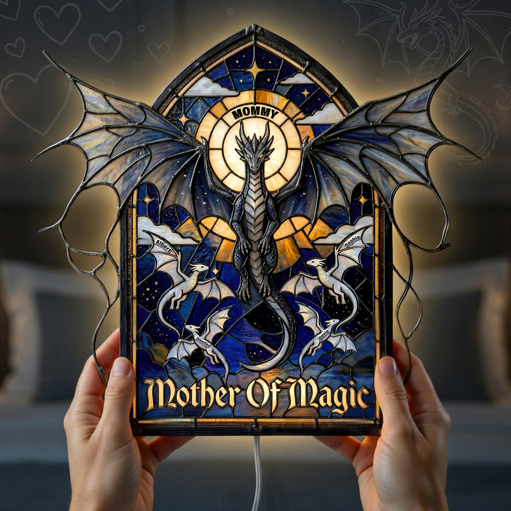 Dragon Mom Light Box - Personalized Gifts For Moms 04paqn090426