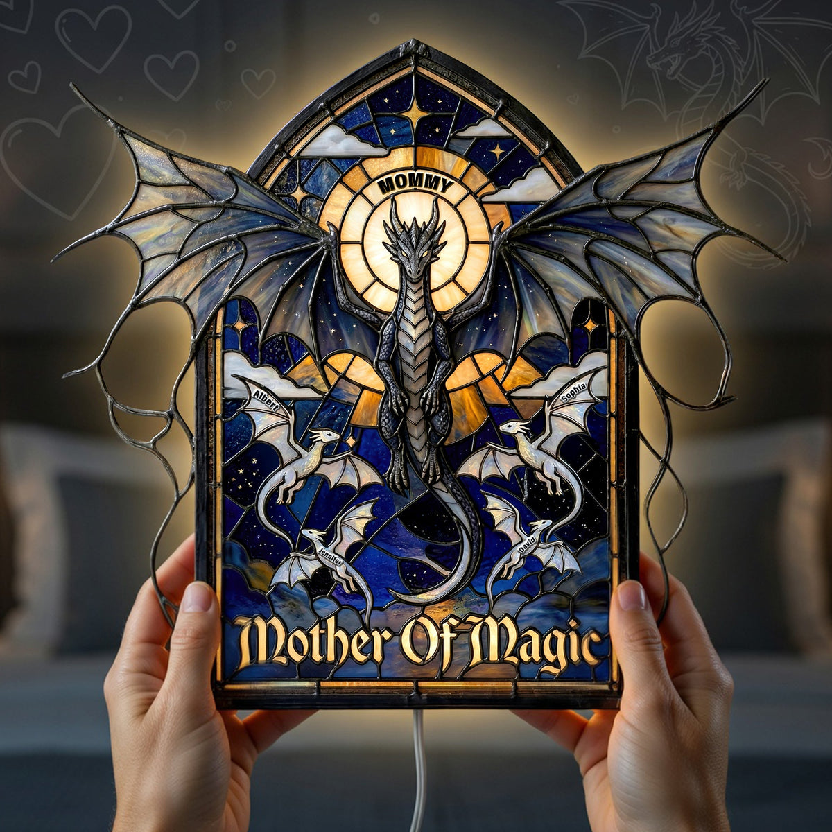 Dragon Mom Light Box - Personalized Gifts For Moms 04paqn090426