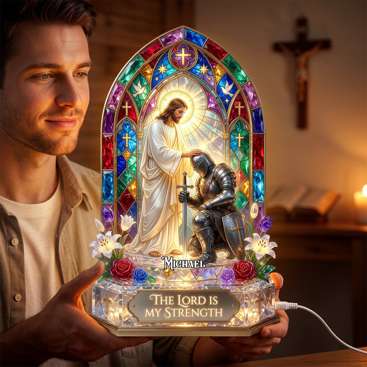 Christian Warrior Light Box Personalized Gifts For Christians 05TYDH030726